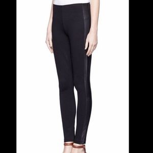 Jcrew Pixie Leather Stripe Pants